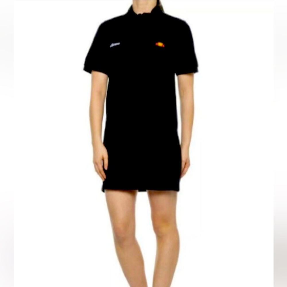 Ellesse Polo Mandel Pique Dress - Black Women’s Small UK 8 NWT